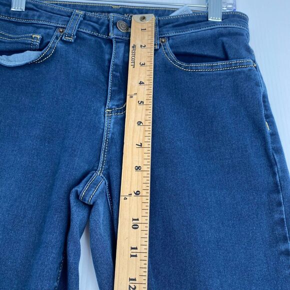 Michael Kors Womens Size 4 Dark Wash Mid Rise Izzy Cropped Skinny Jeans Stretch - Picture 5 of 12